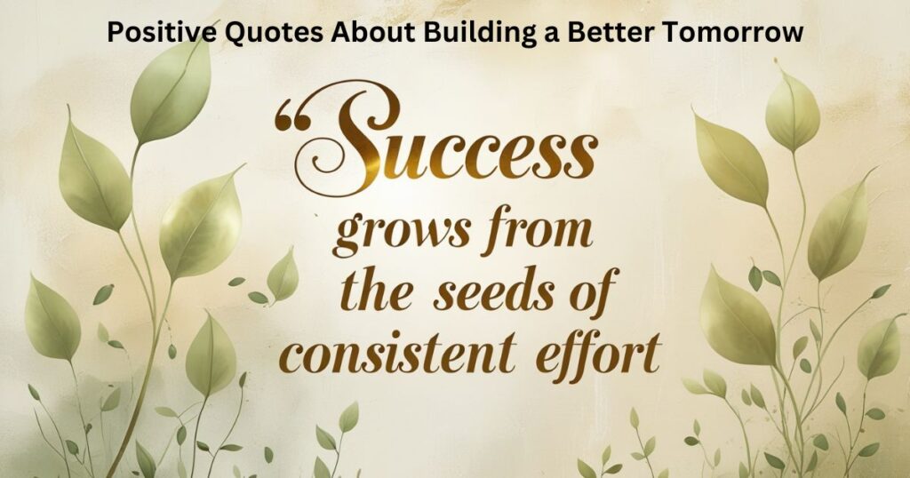 Positive Quotes About Building a Better Tomorrow