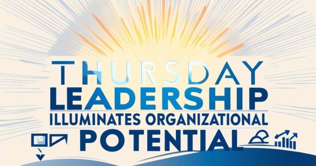 Thursday Positive Quotes  "Thursday leadership illuminates organizational potential.