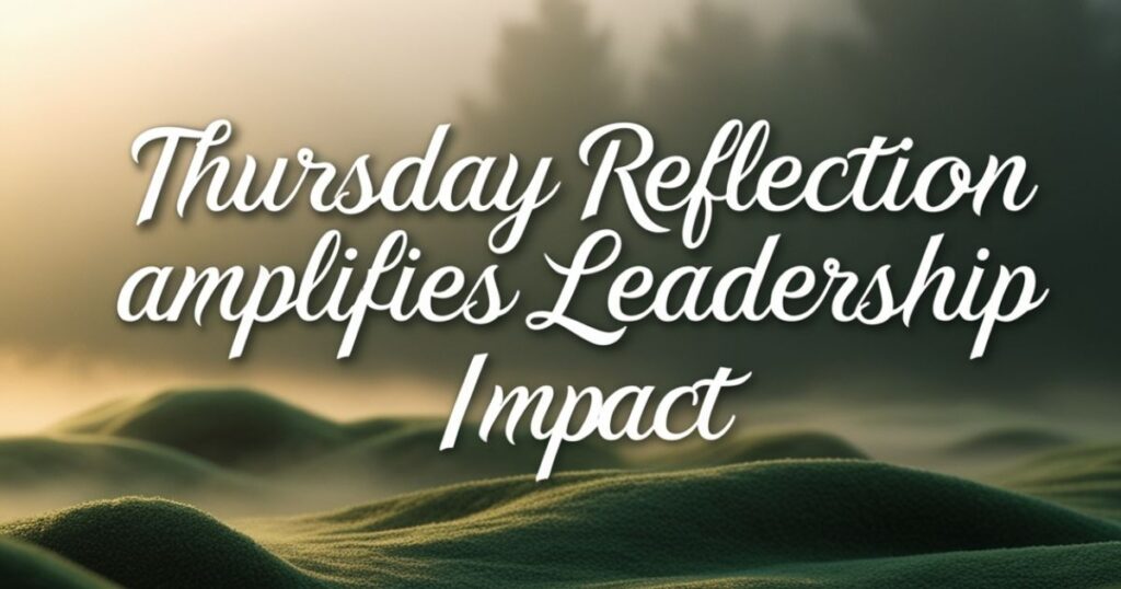 Thursday Positive Quotes  "Thursday reflection amplifies leadership impact.