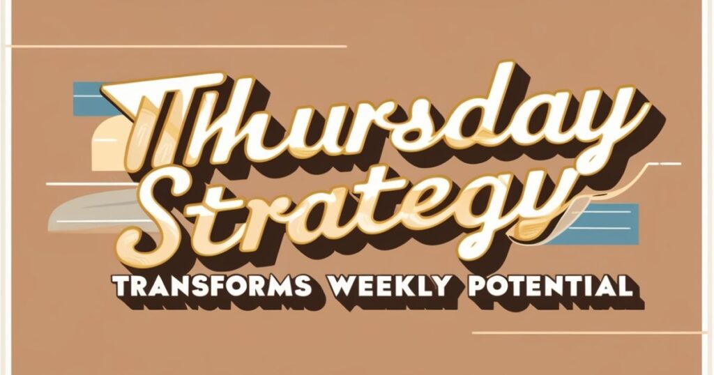 Thursday Positive Quotes  "Thursday strategy transforms weekly potential." 