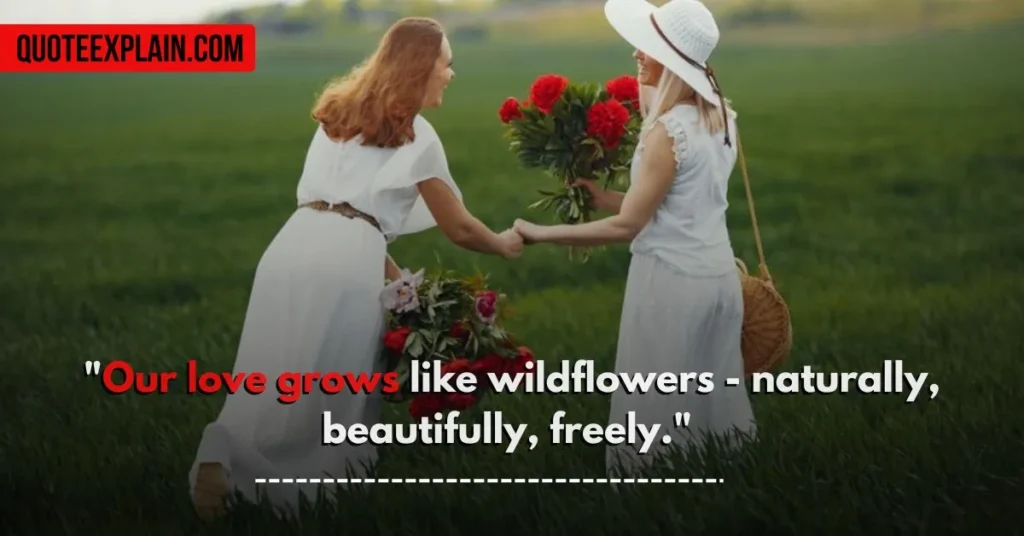 "Our love grows like wildflowers - naturally, beautifully, freely." 