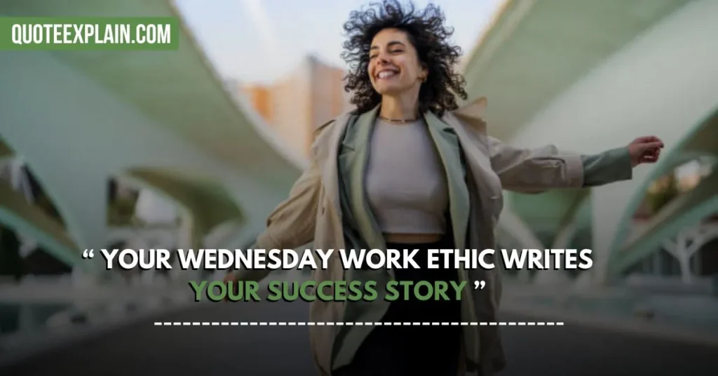 Your Wednesday work ethic writes your success story.