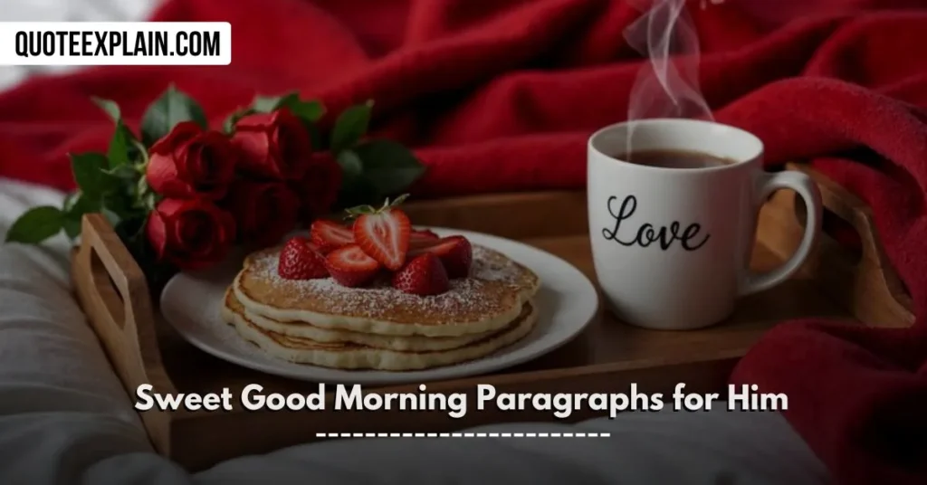 Sweet Good Morning Paragraphs for Him