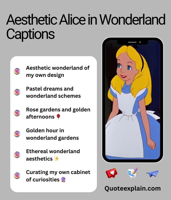 Aesthetic Alice in Wonderland Captions for Instagram