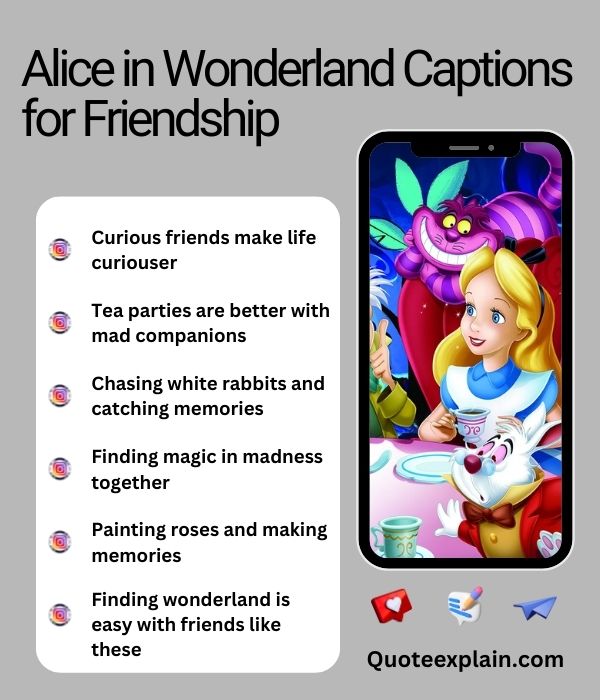 Alice in Wonderland Captions for Friendship