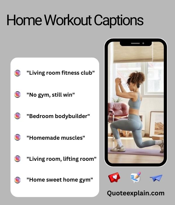 Home Workout Captions