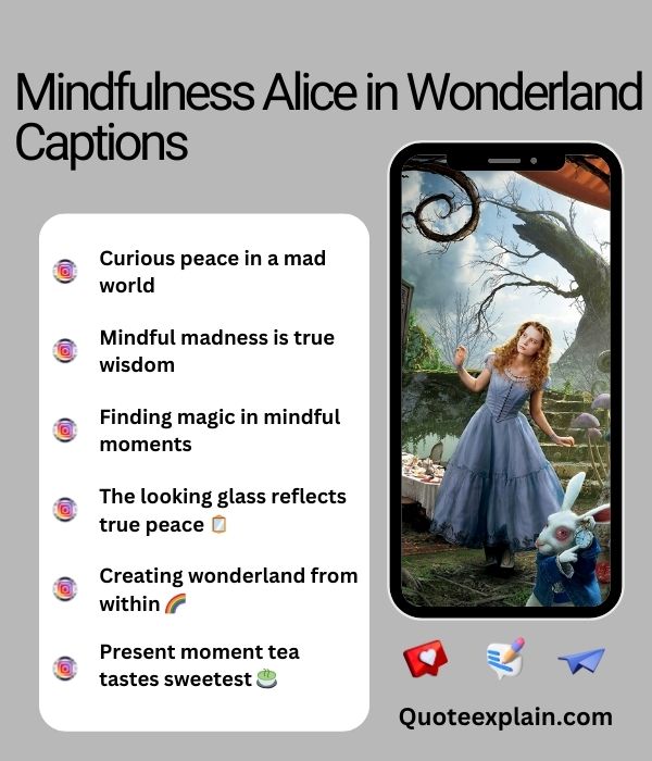 Mindfulness Alice in Wonderland Captions