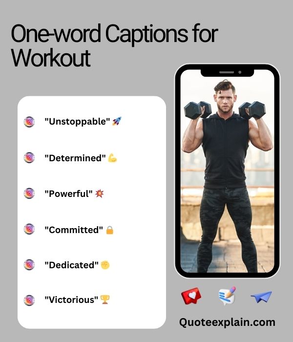 One-word Captions for Workout