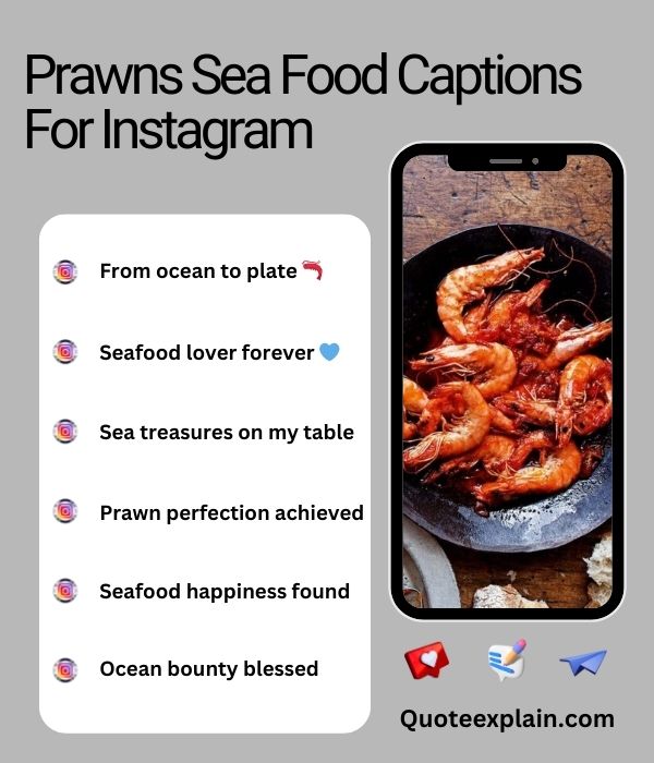 Prawns Sea Food Captions For Instagram