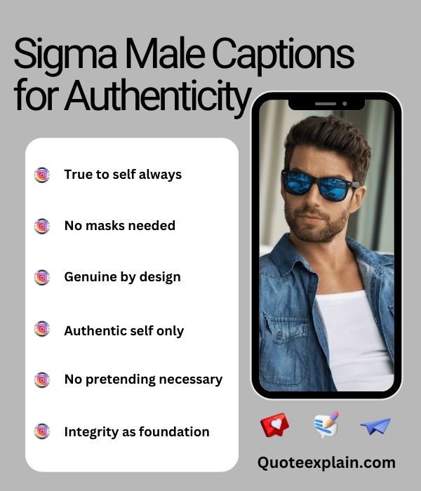 Sigma Male Captions for Authenticity 