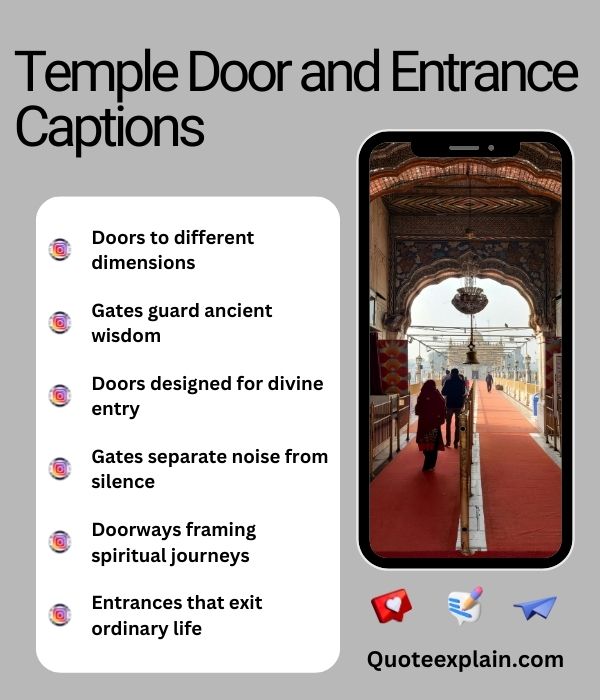 Temple Door and Entrance Captions